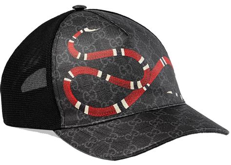 gucci hat snake black|gucci kingsnake print hat.